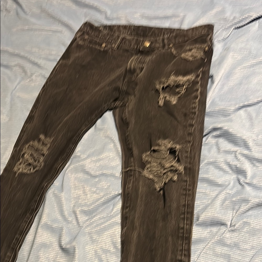 Abercrombie & Fitch Men's Slim Jeans - Distressed Black